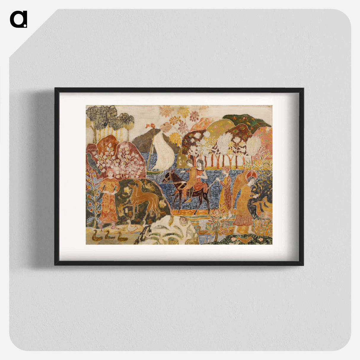 アートポスター-Two Figures on a Mule
 - バーンズ・コレクション Poster.