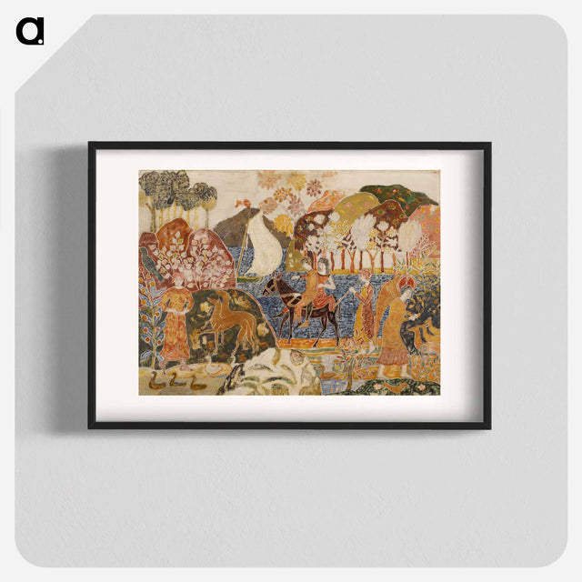 アートポスター-Two Figures on a Mule
 - バーンズ・コレクション Poster.