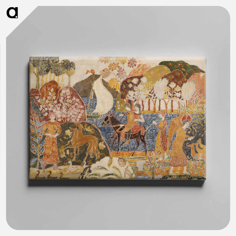 アートパネル-Two Figures on a Mule
 - バーンズ・コレクション Canvas.