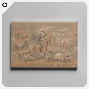 アートパネル-The Sporting Parson: "D-n -- I Mean Conf-d That is 'Bless the Pigs! They're Mad - The Devil's in 'em' "
 - イェール大学アートギャラリー Canvas.