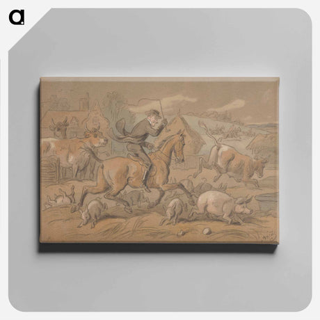アートパネル-The Sporting Parson: "D-n -- I Mean Conf-d That is 'Bless the Pigs! They're Mad - The Devil's in 'em' "
 - イェール大学アートギャラリー Canvas.