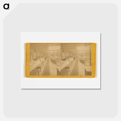 アートポストカード-Steamer "America" Saloon
 - エドワード マイブリッジ Postcard.