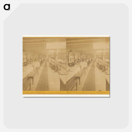 アートポストカード-Steamer "America" Saloon
 - エドワード マイブリッジ Postcard.