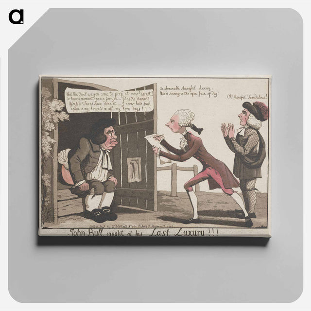 アートパネル-John Bull Caught at his last Luxury
 - イェール大学アートギャラリー Canvas.