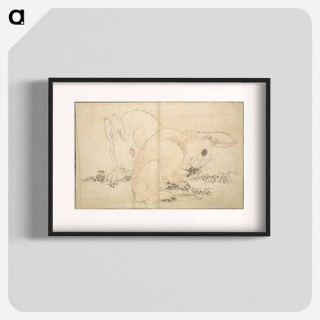 アートポスター-A Realistic Sketchbook by Hokusai - 葛飾 北斎 Poster.