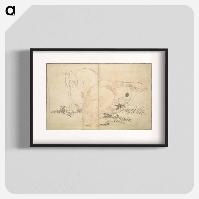 アートポスター-A Realistic Sketchbook by Hokusai - 葛飾 北斎 Poster.