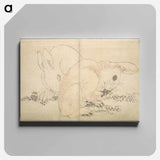 アートパネル-A Realistic Sketchbook by Hokusai - 葛飾 北斎 Canvas.
