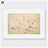 アートポスター-A Realistic Sketchbook by Hokusai - 葛飾 北斎 Poster.