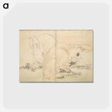 アートポストカード-A Realistic Sketchbook by Hokusai - 葛飾 北斎 Postcard.