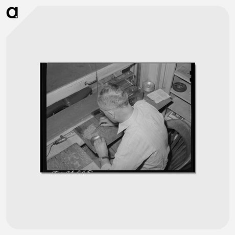 アートポストカード-Federal Wheat Inspector
 - ラッセル リー Postcard.