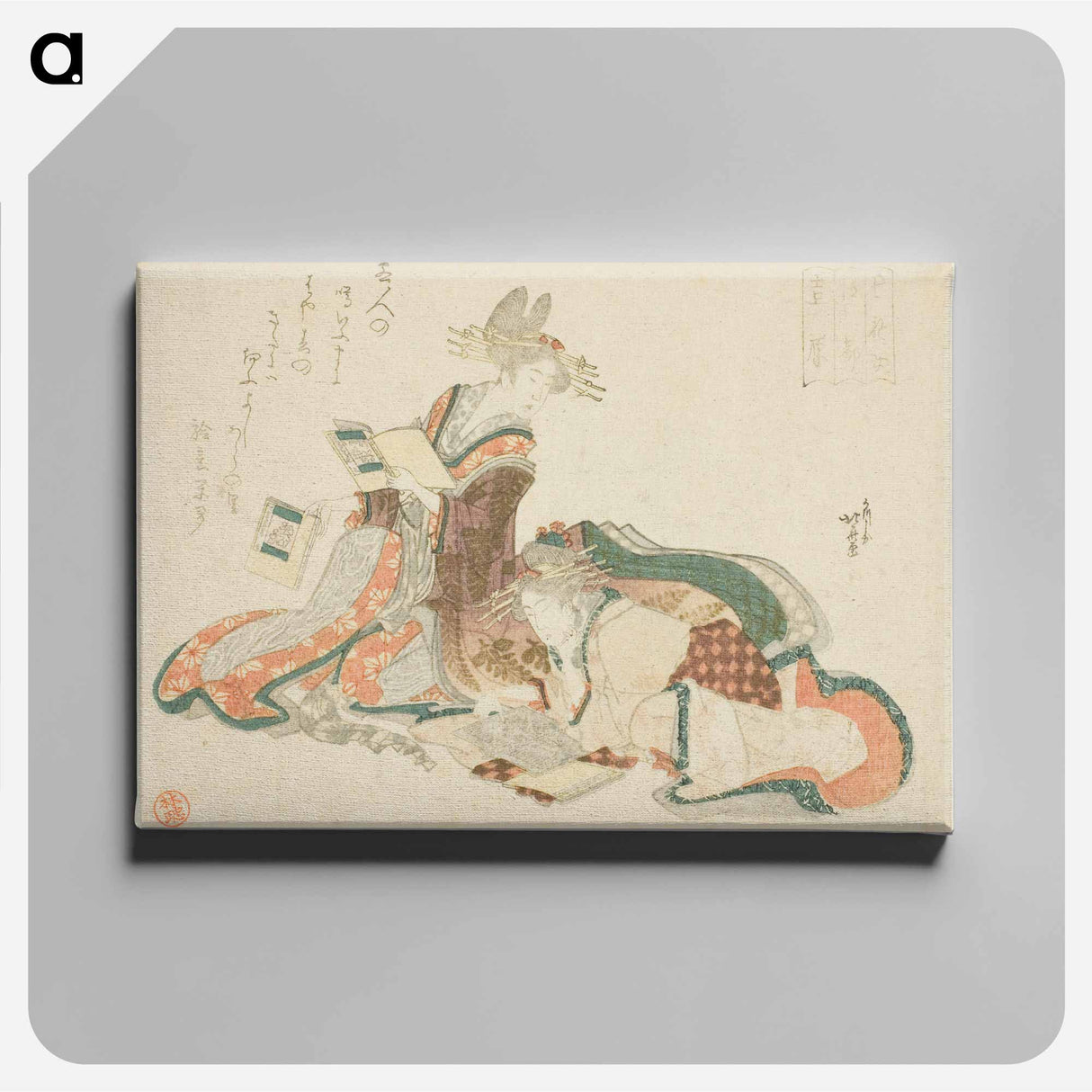 Hokusai's Young Woman - Katsushika Hokusai Canvas.