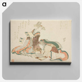 アートパネル-Hokusai's Young Woman - 葛飾 北斎 Canvas.
