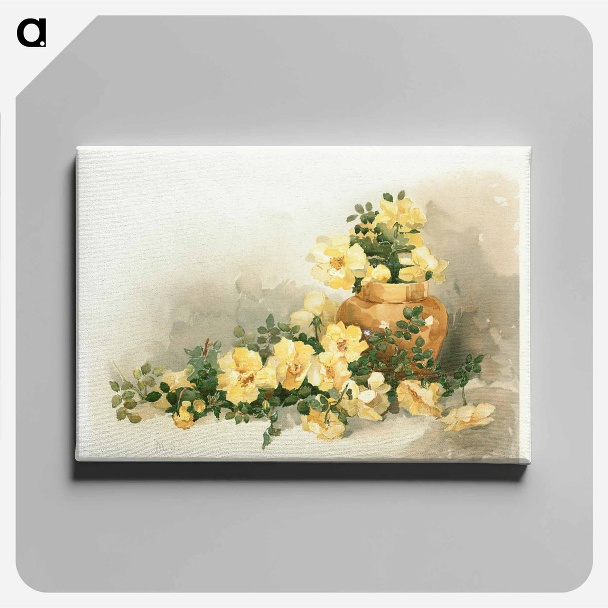 アートパネル-Yellow Roses in a Vase
 - ボストン公共図書館 Canvas.