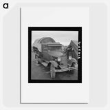 Untitled photo, possibly related to: Truck, baby parked on front seat. Merrill, Klamath County, Oregon, in FSA (Farm Security Administration) camp - Dorothea Lange Poster.