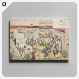 Jikkenten Doll Market - Katsushika Hokusai Canvas.
