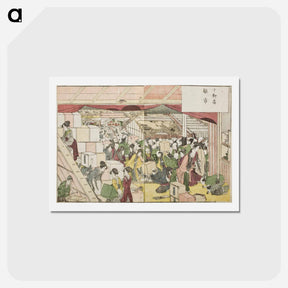 アートポストカード-Jikkenten Doll Market - 葛飾 北斎 Postcard.