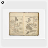 Random sketches by Hokusai volumes 1 to 11 - 葛飾 北斎 Poster.