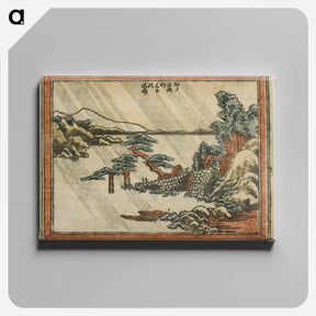 アートパネル-Hokusai's Eight Views of Ōmi - 葛飾 北斎 Canvas.
