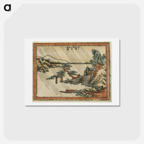 アートポストカード-Hokusai's Eight Views of Ōmi - 葛飾 北斎 Postcard.