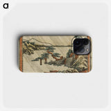 Hokusai's Eight Views of Ōmi - 葛飾 北斎 Phone Case.