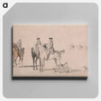 アートパネル-The Duke of Cumberland With a Gentleman and a Groom, All Mounted, and Dogs
 - イェール大学アートギャラリー Canvas.