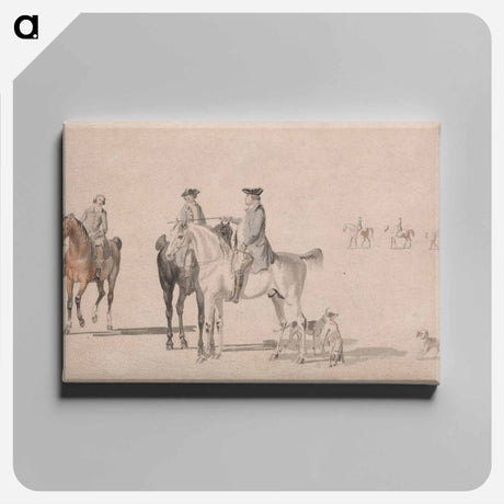 アートパネル-The Duke of Cumberland With a Gentleman and a Groom, All Mounted, and Dogs
 - イェール大学アートギャラリー Canvas.