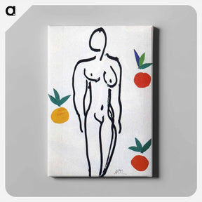 アートパネル-Nude with Oranges - アンリ マティス Canvas.