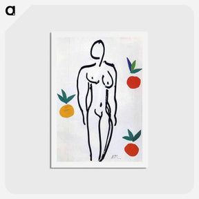 アートポストカード-Nude with Oranges - アンリ マティス Postcard.