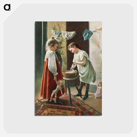 アートポストカード-Little Mothers
 - ボストン公共図書館 Postcard.