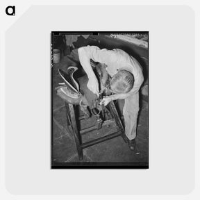 アートポストカード-Saddle Repair Shop
 - ラッセル リー Postcard.