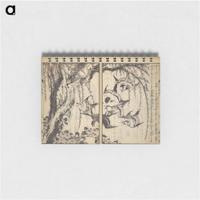 アートメモ帳-Picture Book of The Tōshisen (Chinese verses by Takai Ranzan), Series Seven - 葛飾 北斎 Memo.