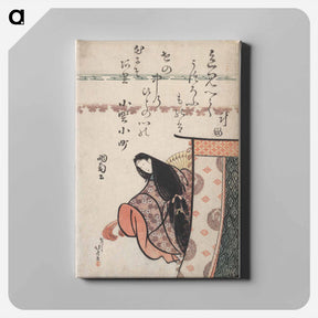 アートパネル-Hokusai's Poetess ono no komachi - 葛飾 北斎 Canvas.