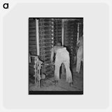 アートポストカード-Hydraulic Presses at Cotton Seed Mill
 - ラッセル リー Postcard.