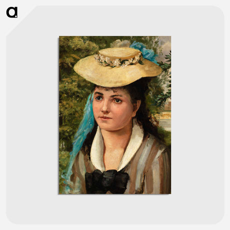 アートポストカード-Lise in a Straw Hat
 - バーンズ・コレクション Postcard.