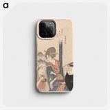 A comparison of Genroku poems and shells - Katsushika Hokusai Phone Case.