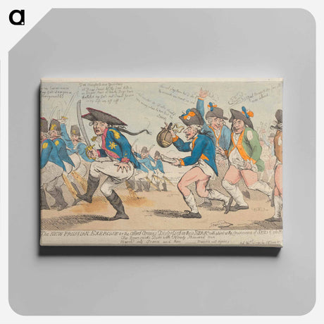 アートパネル-The New Prussian Exercise, Or - The Allied Armies Distressed in their Rears with a Hint at the Convenience of Sans Culottes
 - イェール大学アートギャラリー Canvas.