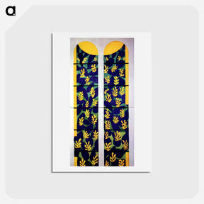 アートポストカード-Tree of Life' Stained Glass behind the Altar in the Chapel of the Rosary at Vence - アンリ マティス Postcard.