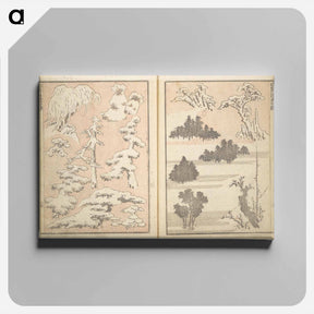 アートパネル-Picture Album Transmitting the Spirit: The Hokusai Drawing Style by Katsushika Hokusai - 葛飾 北斎 Canvas.