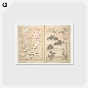 アートポストカード-Picture Album Transmitting the Spirit: The Hokusai Drawing Style by Katsushika Hokusai - 葛飾 北斎 Postcard.