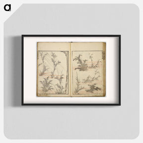 アートポスター-Random sketches by Hokusai volumes 1 to 11 - 葛飾 北斎 Poster.
