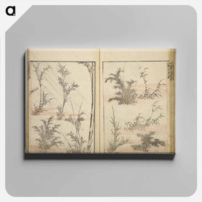 アートパネル-Random sketches by Hokusai volumes 1 to 11 - 葛飾 北斎 Canvas.