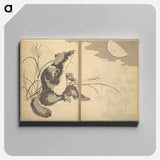 Old Manji's Cursive Picture Album - Katsushika Hokusai Canvas.