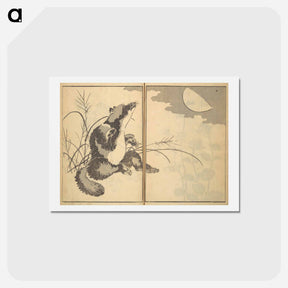 アートポストカード-Old Manji’s Cursive Picture Album - 葛飾 北斎 Postcard.