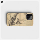 Old Manji's Cursive Picture Album - Katsushika Hokusai Phone Case.