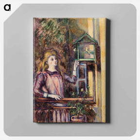 アートパネル-Girl with Birdcage
 - バーンズ・コレクション Canvas.