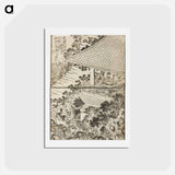 アートポストカード-Hokusai's Pages from the New Illustrated Edition of 'Tales of the Water Margin' - 葛飾 北斎 Postcard.