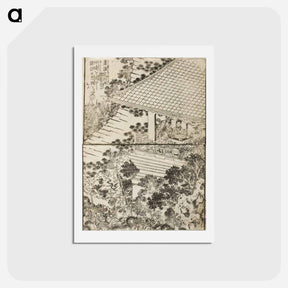 アートポストカード-Hokusai's Pages from the New Illustrated Edition of 'Tales of the Water Margin' - 葛飾 北斎 Postcard.
