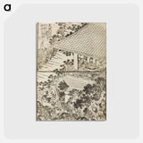 アートポストカード-Hokusai's Pages from the New Illustrated Edition of 'Tales of the Water Margin' - 葛飾 北斎 Postcard.