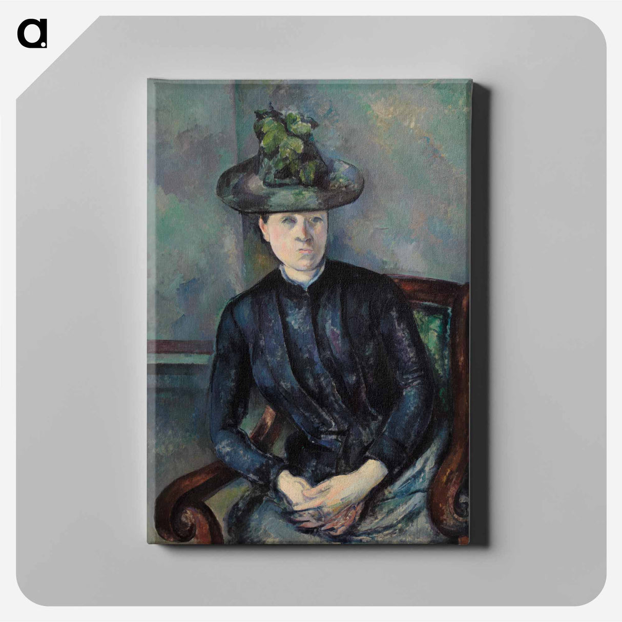 アートパネル-Madame Cézanne with Green Hat
 - バーンズ・コレクション Canvas.