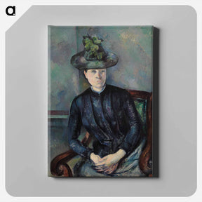 アートパネル-Madame Cézanne with Green Hat
 - バーンズ・コレクション Canvas.